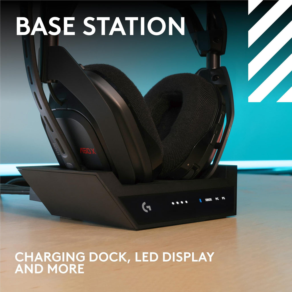 Logitech G Astro A50 X LIGHTSPEED Wireless Gaming Headset + Base Station (Black)