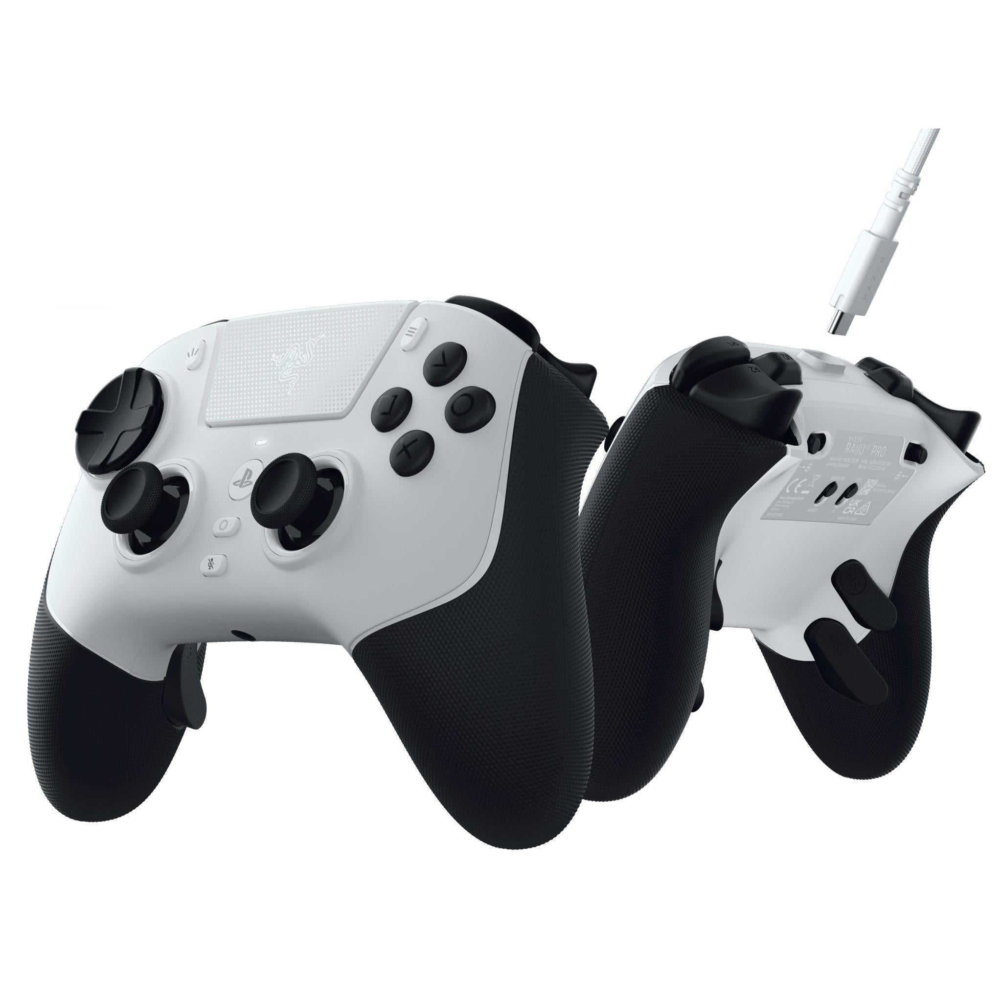 Razer Raiju V3 Pro Wireless Gaming Controller for PlayStation 5 & PC (White)