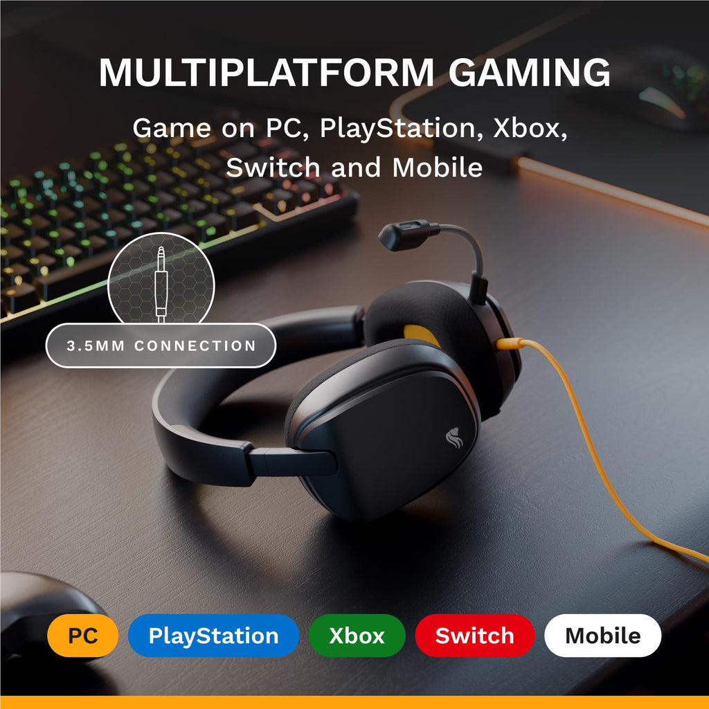 Glorious GHS Eternal Stereo Gaming Headset for PS5, PS4, Xbox, Switch and PC (Black)