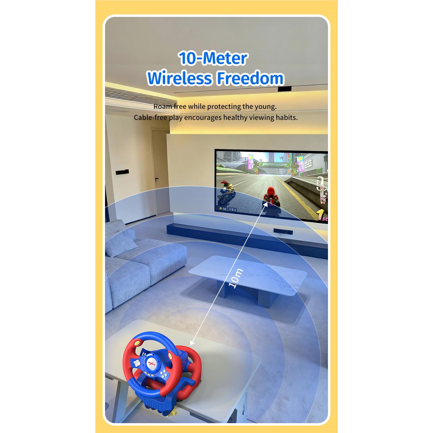 PXN V2 WL Wireless Steering Wheel for Nintendo Switch